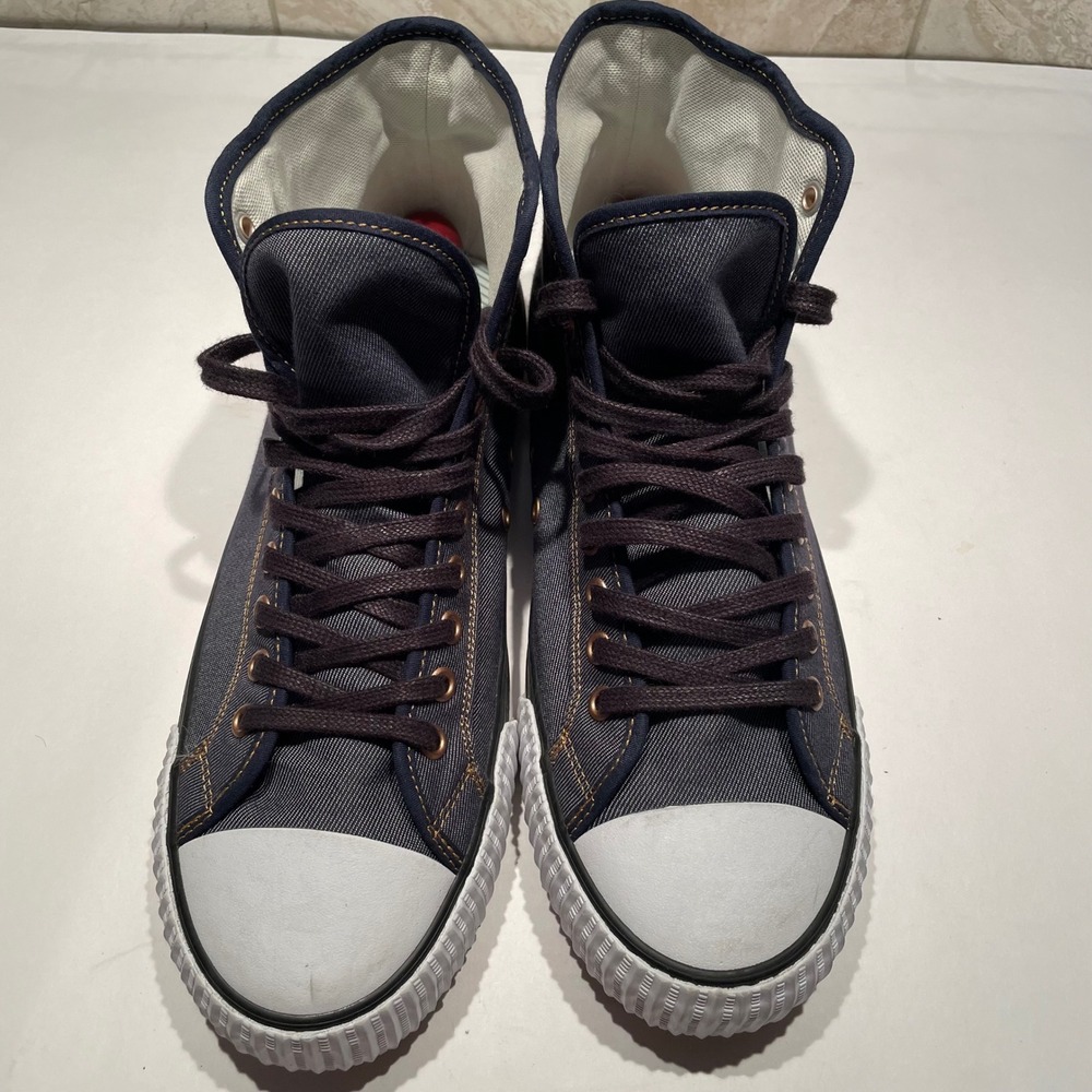 PF Flyers Center Hi Navy Blue Twill High Top Sneakers Mens 12 C24HW1DB - Picture 9 of 9